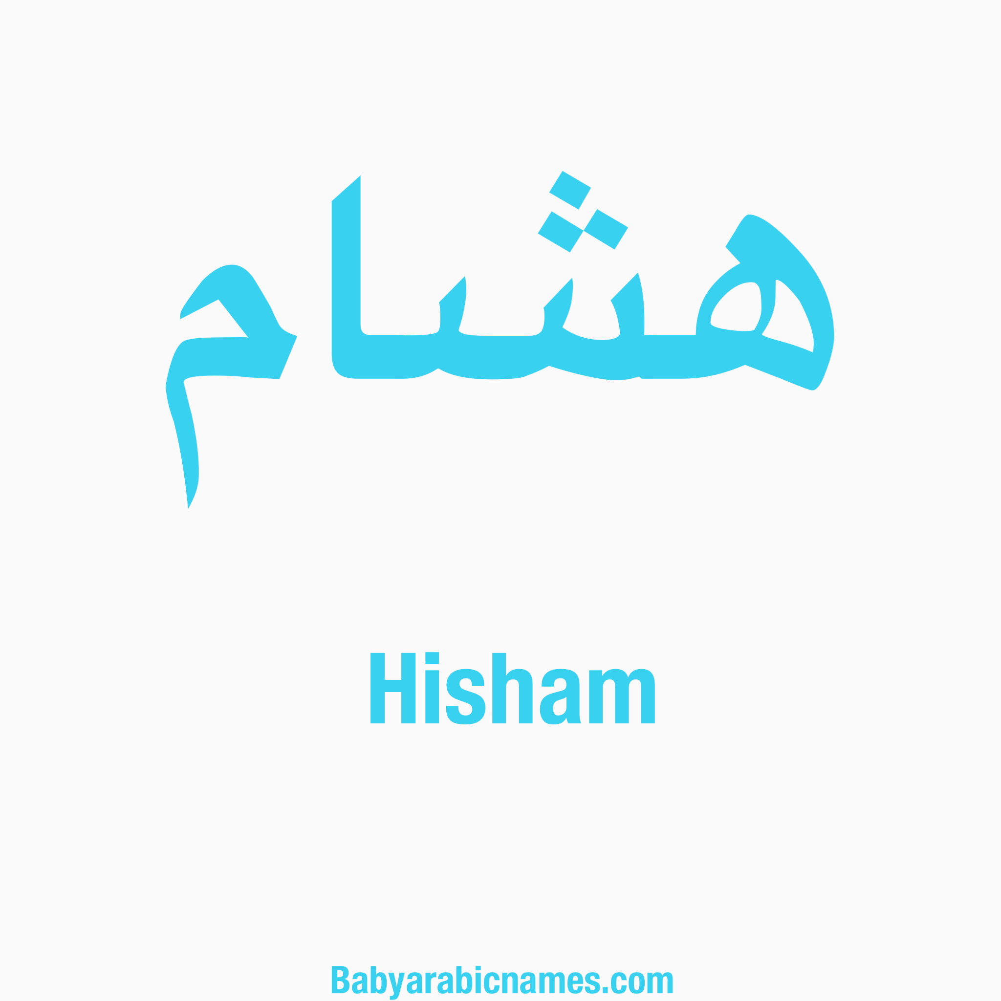 Hisham Baby Boy Arabic Name