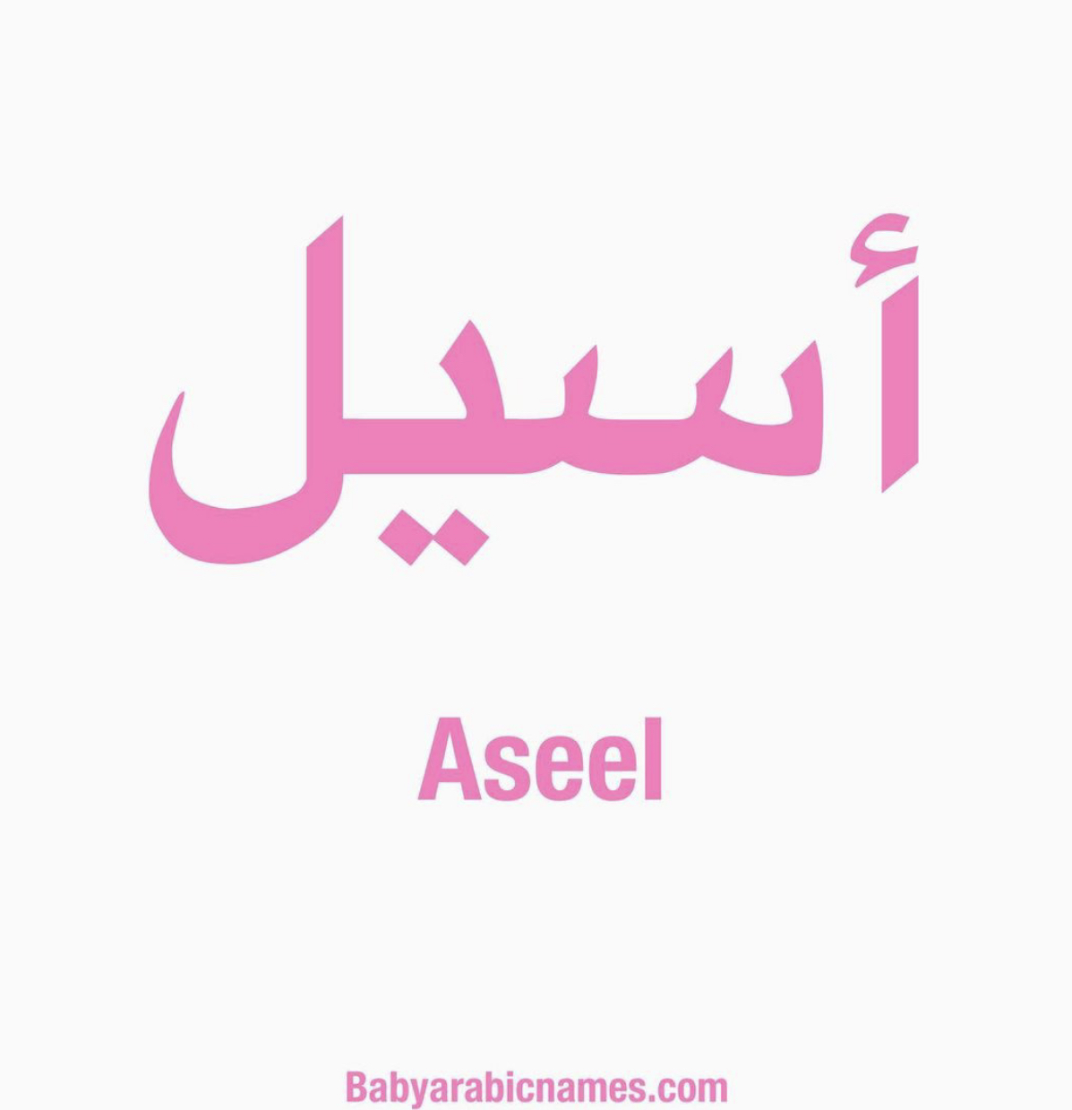 Aseel Baby Girl Arabic Names