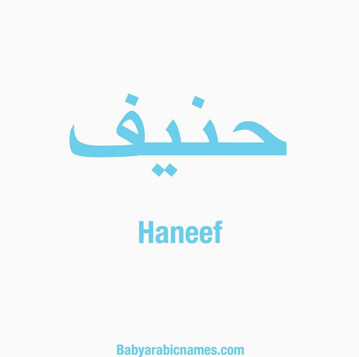 Haneef Baby Boy Arabic Names
