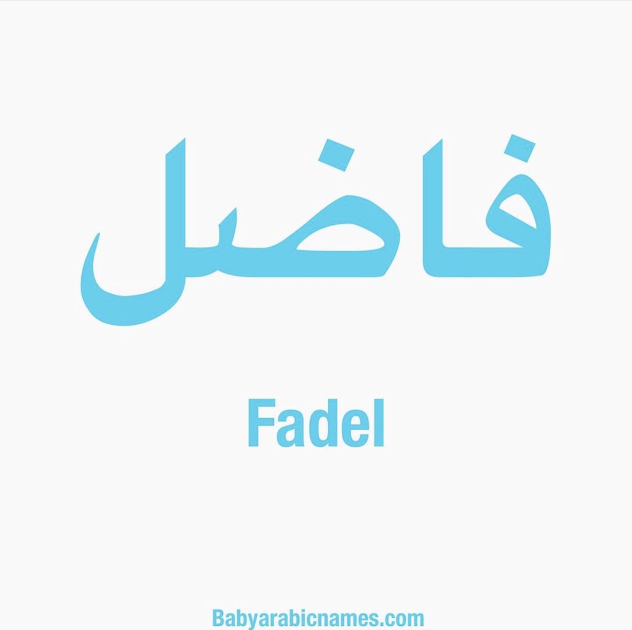 Fadel Baby Boy Arabic Name
