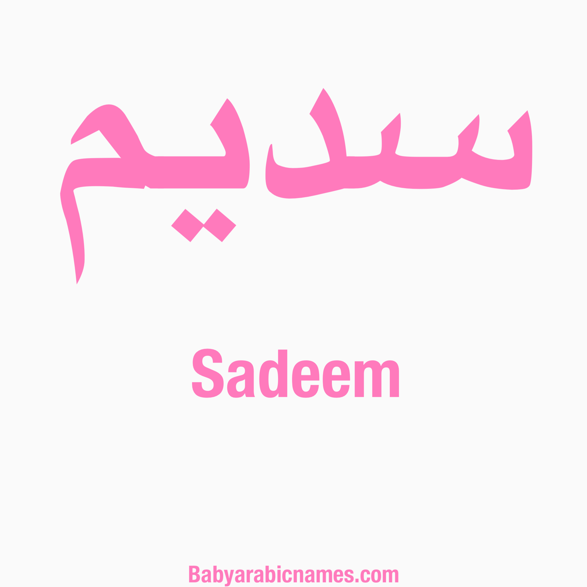 Sadeem Baby Girl Arabic Name
