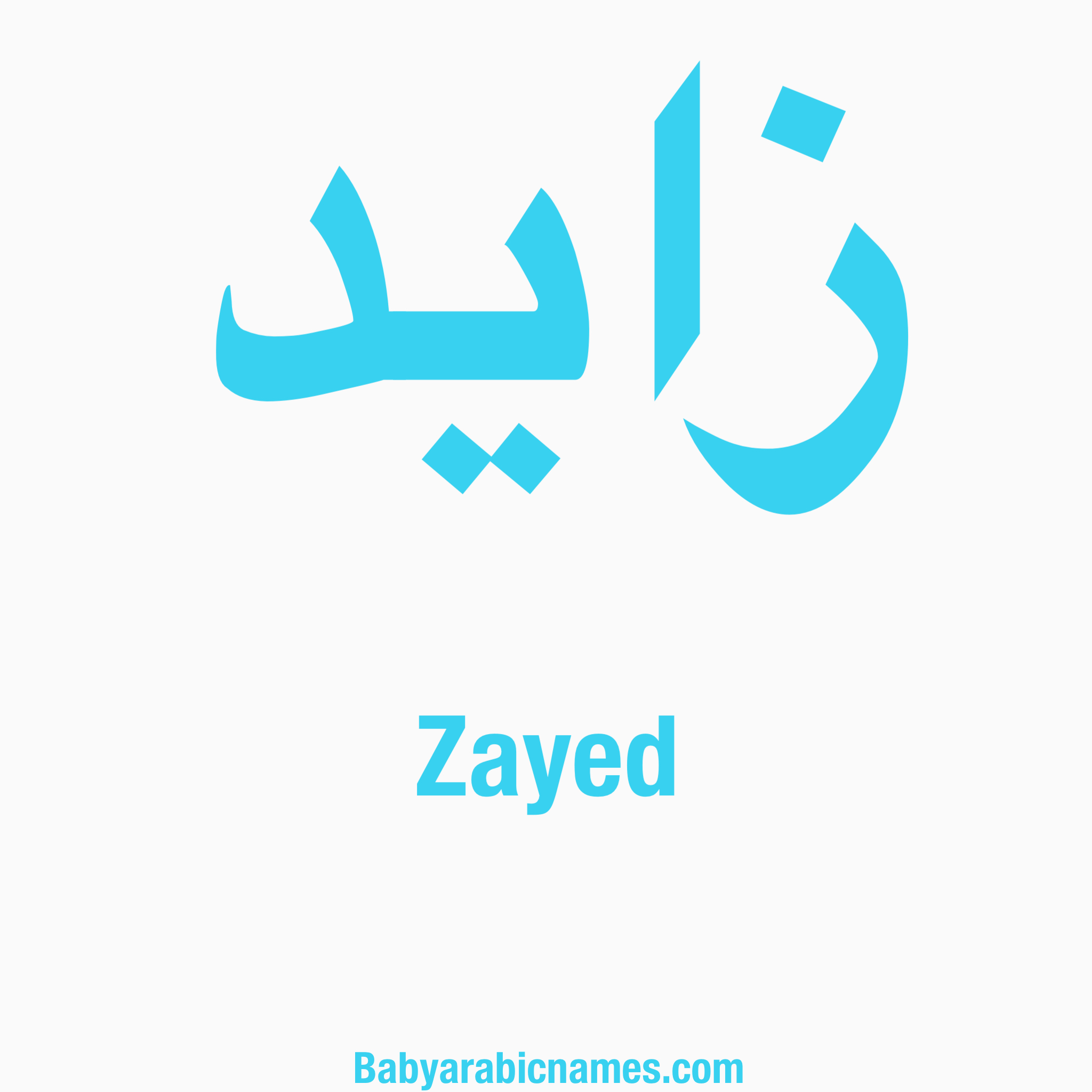 Zayed Baby Boy Arabic Name